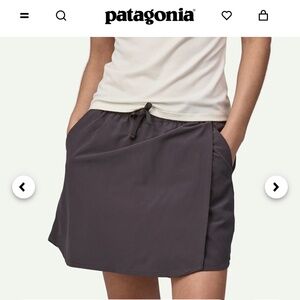 PATAGONIA WOMEN'S FLEETWITH SKORT Size M in Ink Black